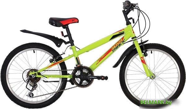 Детский велосипед Novatrack Racer 20 20SH12V.RACER.GN20 (салатовый, 2020) - фото