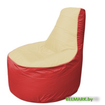 Кресло-мешок Flagman Трон Т1.1-2002 (бежевый/красный) - фото