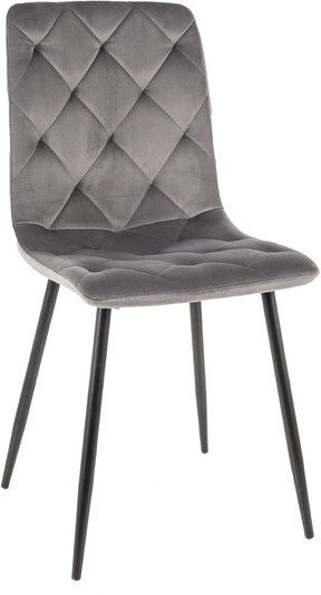 Стул Signal Jerry Velvet (bluvel 14 серый/черный) - фото