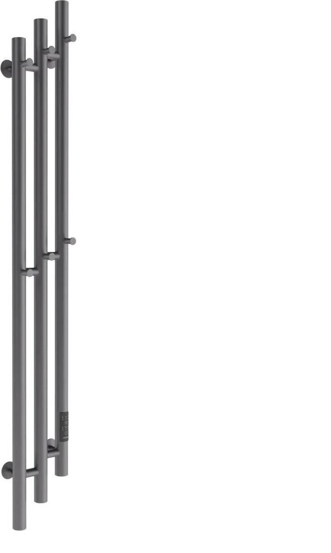 Полотенцесушитель Маргроид Ferrum Inaro 3 Cascade СНШ 120*6*12 Графит, скрытого монтажа, таймер справа - фото