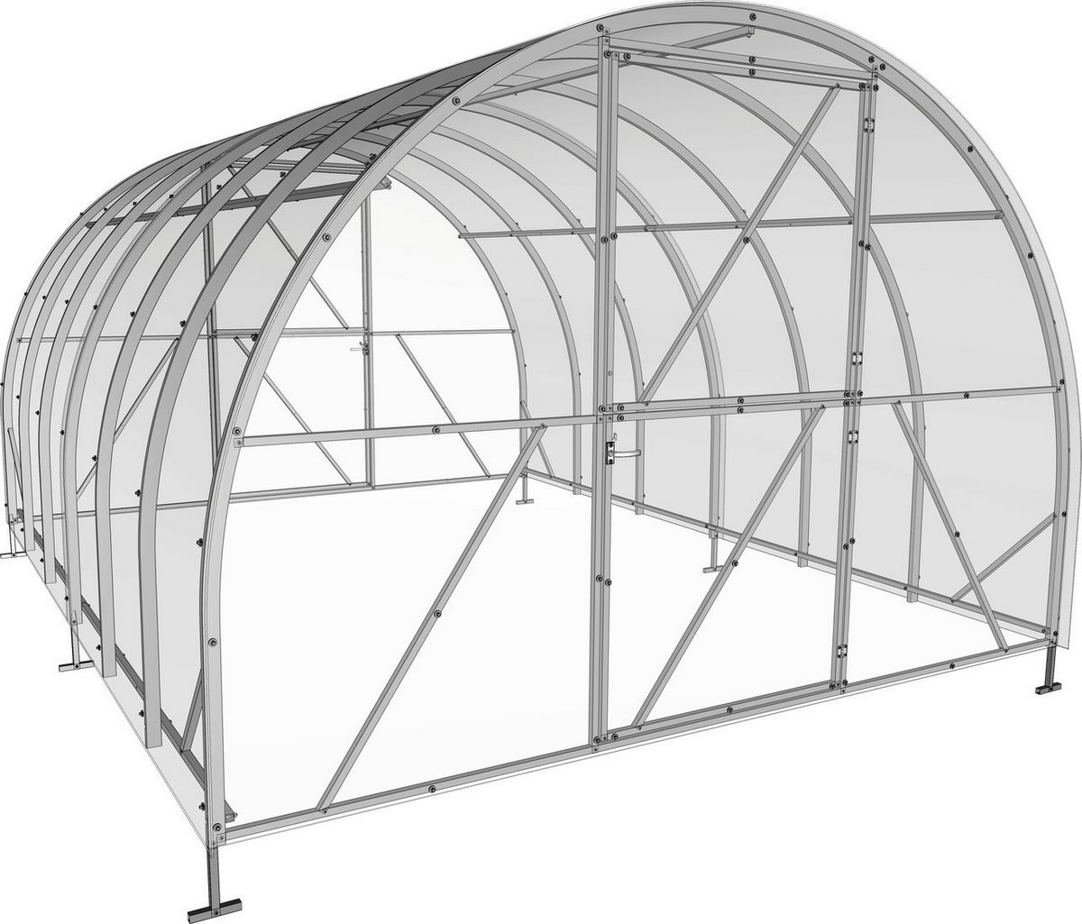 Каркас теплицы Импласт Атлант 3х6 дуги 40х20 шаг 67 15320 - фото