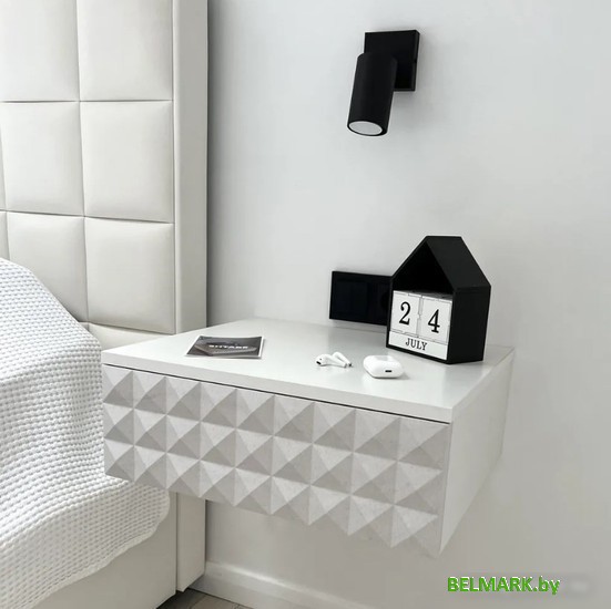 Тумба Shtabe Simple 7000 эко (травертин/белый) - фото