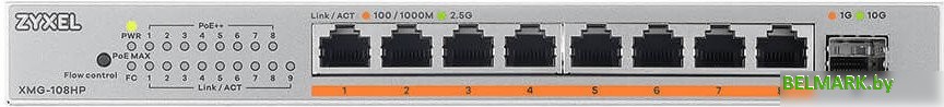 Неуправляемый коммутатор Zyxel XMG-108HP - фото