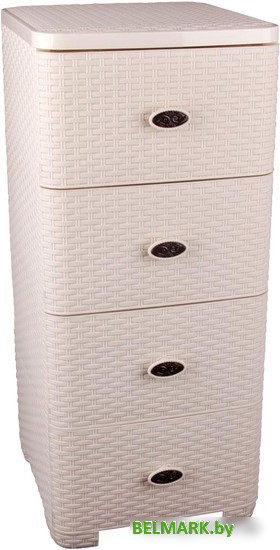 Комод Альтернатива Плетёнка (слоновая кость) М2430 - фото