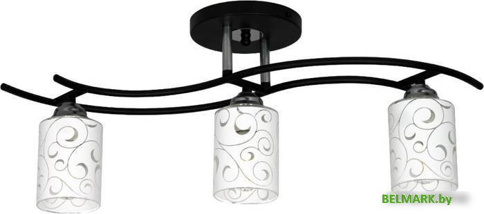 Люстра средней высоты Элетех Стиль 131 НПБ 01-3х60-178 Е27 1005405038 (черный) - фото