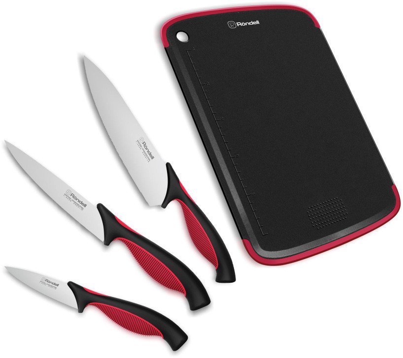 Набор ножей Rondell Arsenale RD-1891 (черный/бордовый) - фото
