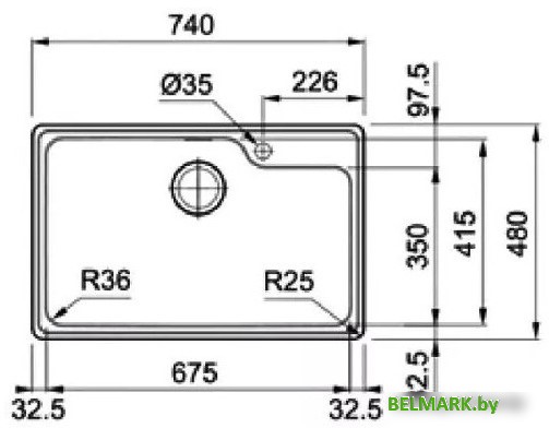 Кухонная мойка Franke Bell BCX 610-74 TL 101.0689.946 - фото2
