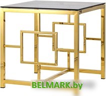 Журнальный столик Stool Group Бруклин 55x55 EET-013 (стекло smoke/сталь золото) - фото