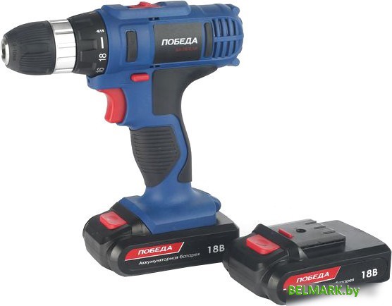 Дрель-шуруповерт Победа ДА-18/2 ЛИ 20068950 (с 2-мя АКБ, кейс) - фото
