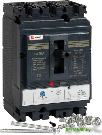 Выключатель автоматический EKF PROxima ВА-99C 16050А 3P 36кА mccb99C-160-50 - фото2
