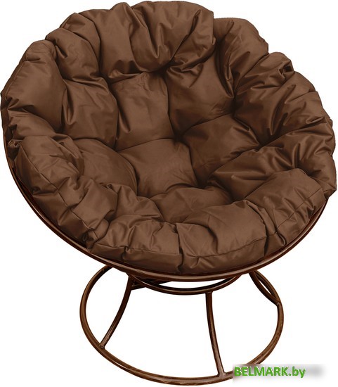 Кресло M-Group Папасан 12010205 (коричневый/коричневая подушка) - фото