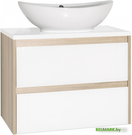 Style Line Тумба под умывальник Монако МДФ 70 (подвесная, со столешницей) - фото