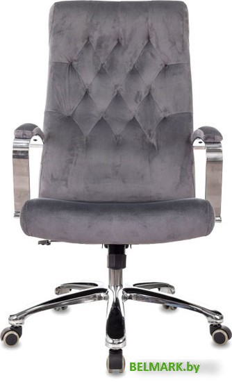 Офисное кресло Бюрократ T-9928SL Fabric (серый Italia 26/крестовина металл хром) - фото