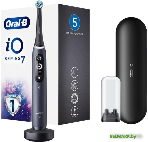 Электрическая зубная щетка Oral-B iO 7 (черный) - фото