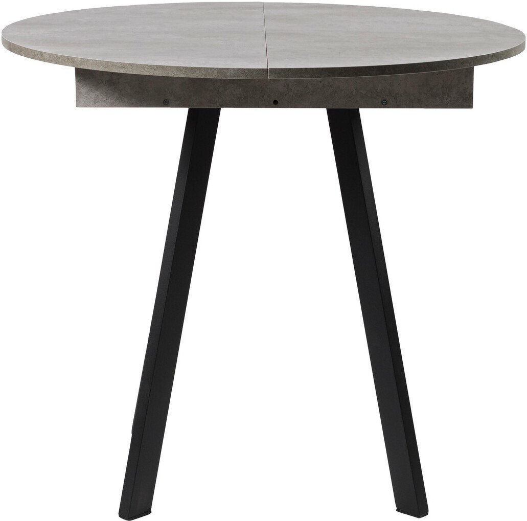 Кухонный стол ВВР Элип (камень светлый/черный профиль, ЛДСП) - фото2