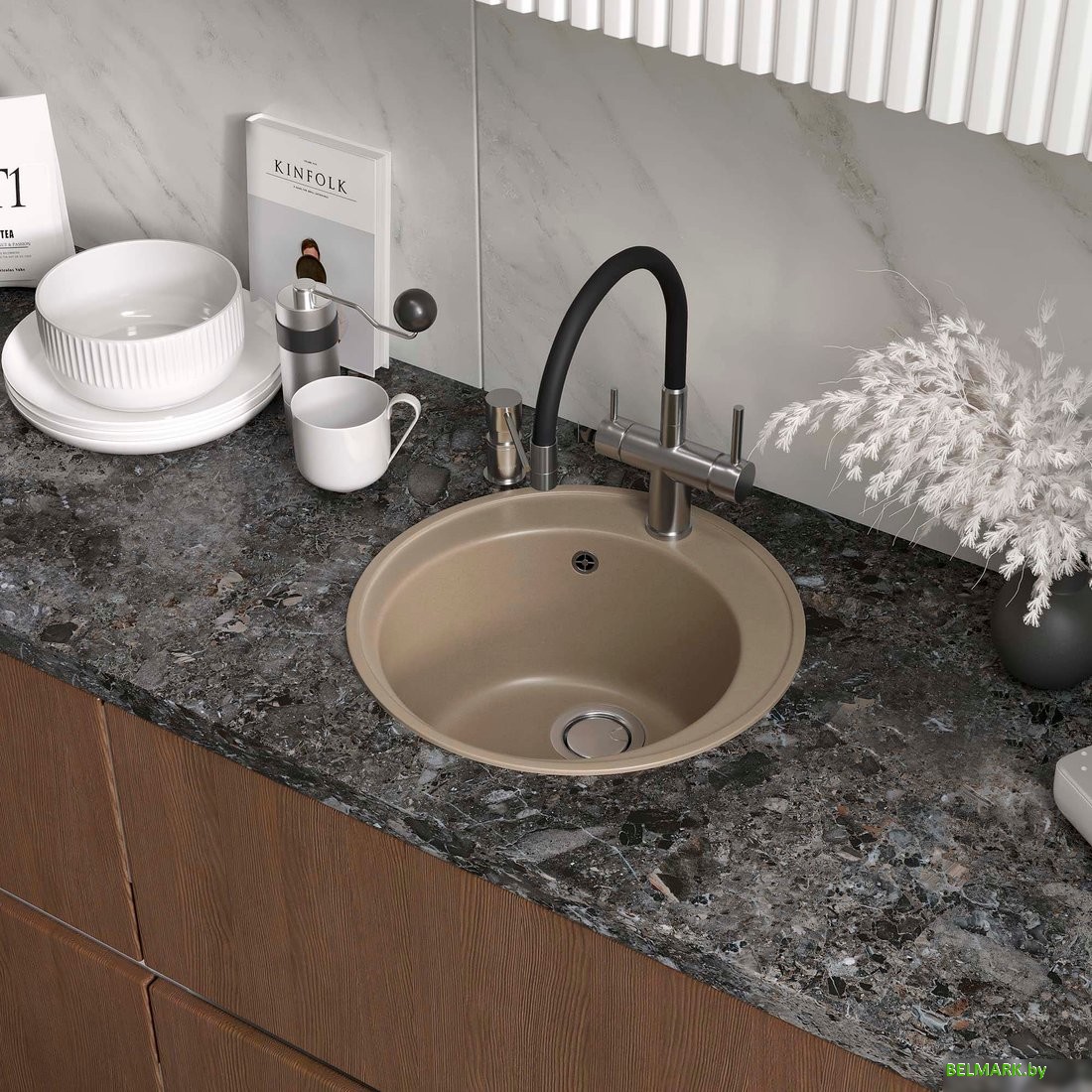 Кухонная мойка Reflexion Arena RF0148BE - фото