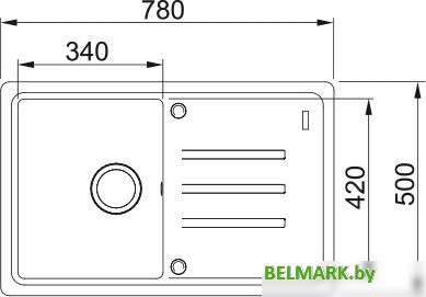Кухонная мойка Franke Malta MLG 611-78 114.0700.132 (оникс) - фото2
