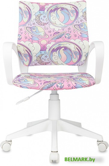 Офисное кресло Бюрократ Burokids 1W 1942510 (мультиколор розовая луна/пластик белый) - фото2