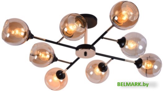 Люстра средней высоты Mirastyle MX-5080/8 BK+FGD - фото