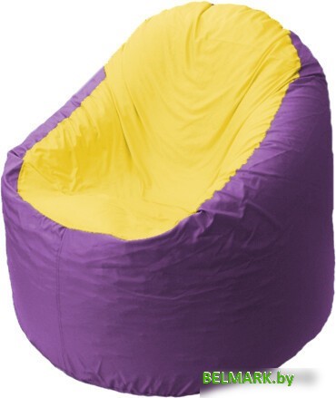 Кресло-мешок Flagman Bravo B1.1-37 (фиолетовый/желтый) - фото