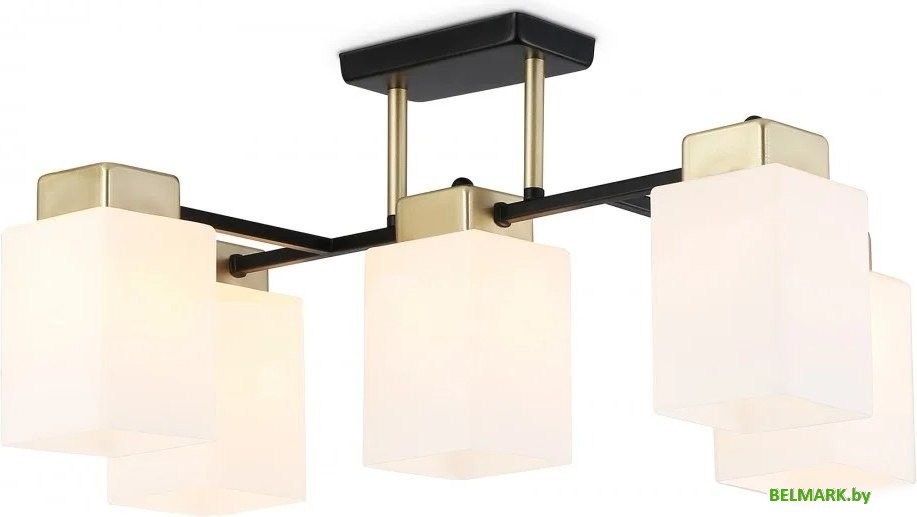 Люстра средней высоты Ambrella TR303048/5 BK/GD (черный/золото) - фото