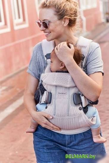 Рюкзак-переноска BabyBjorn One Air Mesh (жемчужно-розовый) - фото2
