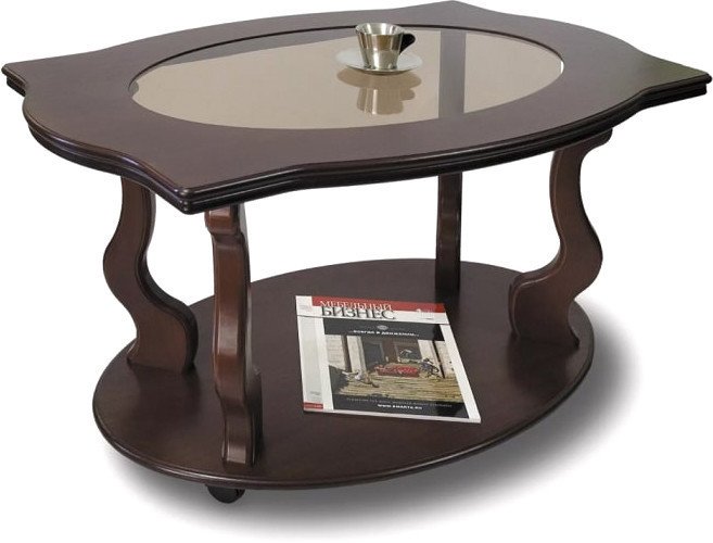Журнальный столик Мебелик Берже 3С (темно-коричневый) - фото