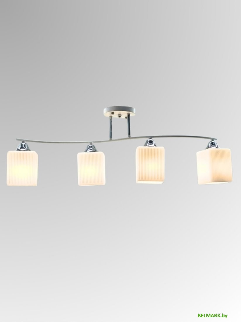 Люстра средней высоты Aitin Pro НПБ 02-4х60-101 S5122/4 (хром/белый) - фото2