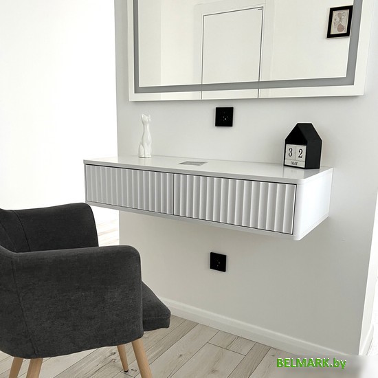 Тумба Shtabe Royal 5010 эко (белый/белый) - фото