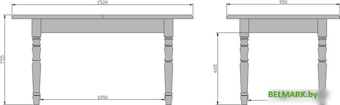 Кухонный стол Мебель-класс Аполлон-01 (серый) - фото