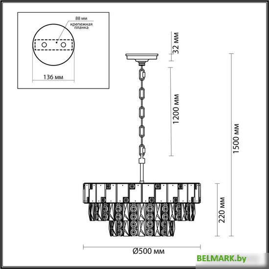 Подвесная люстра Odeon Light Chessi 5076/11 - фото2