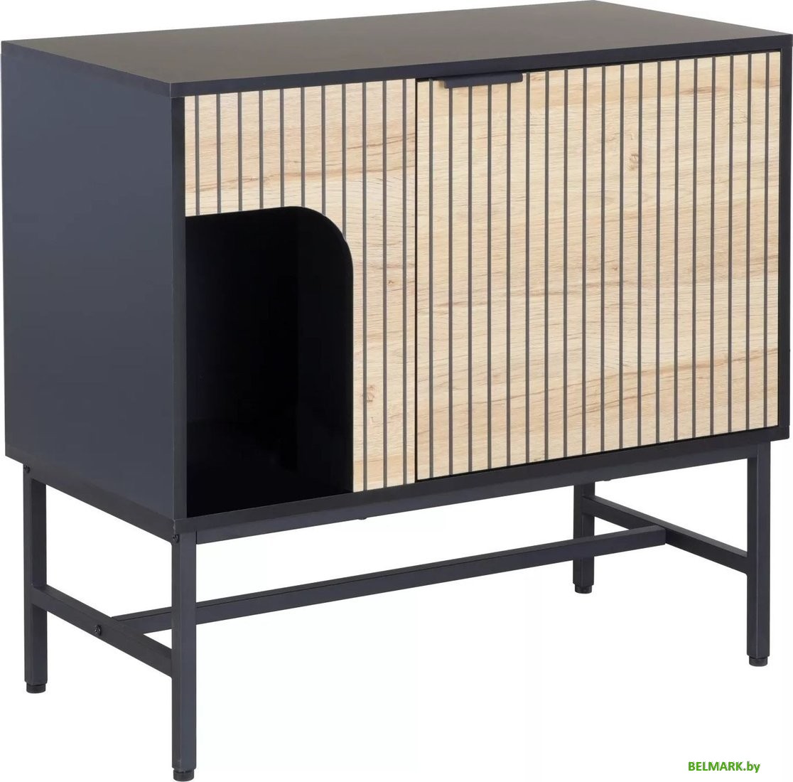 Комод Signal MAGO K3 (дуб/черный мат) - фото