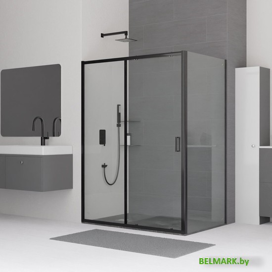 Душевой уголок RGW CL-48B (CL-14B + Z-050-1B) 32094891-014 110x90 (черный/прозрачное стекло) - фото