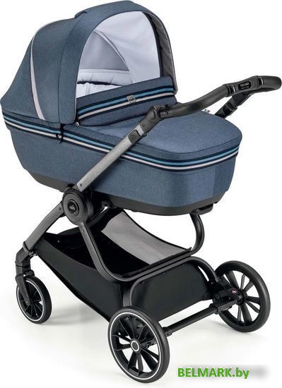Универсальная коляска CAM Milano (2 в 1, синие полосы) - фото