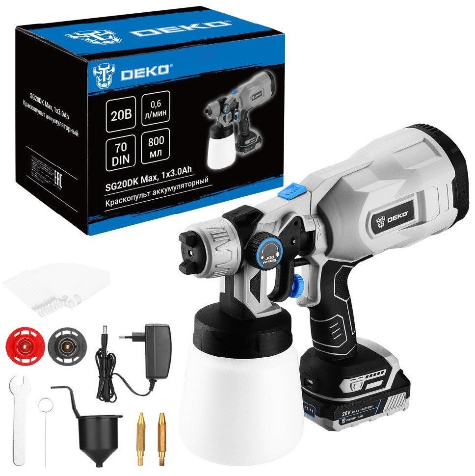 Краскораспылитель Deko SG20DK Max 083-1135 (с 1-им АКБ) - фото