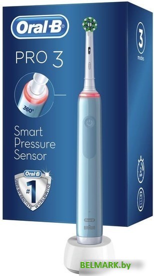 Электрическая зубная щетка Oral-B Pro 3 3000 Cross Action D505.513.3 (голубой) - фото2