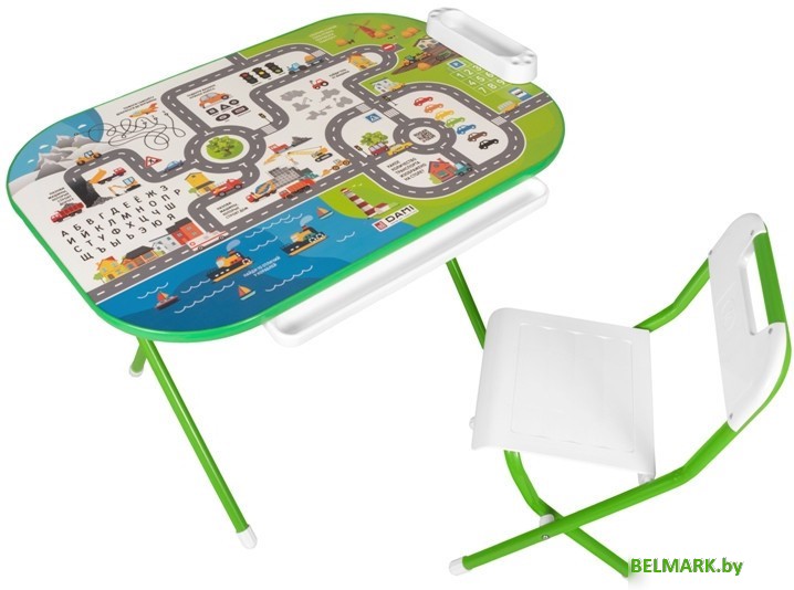 Складной стол Дэми Всезнайка. На дороге (зеленый) - фото2