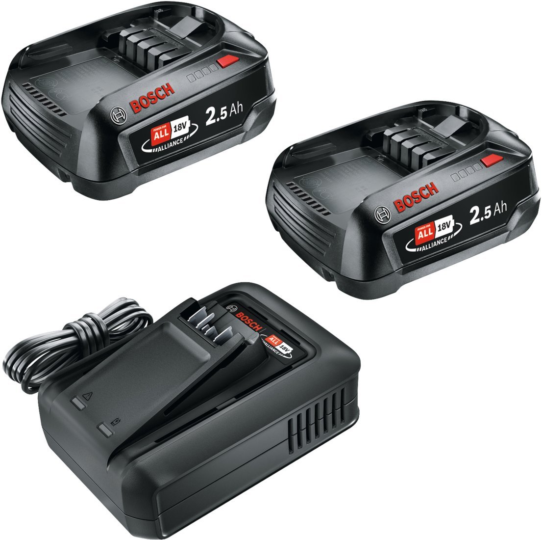 Аккумулятор с зарядным устройством Bosch 1600A031T5 (18В/2x2.5 Ah + 18В) - фото