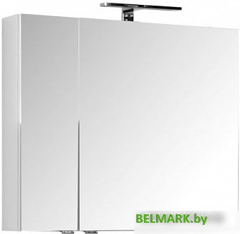 Aquanet Шкаф с зеркалом Порто 80 (белый) - фото