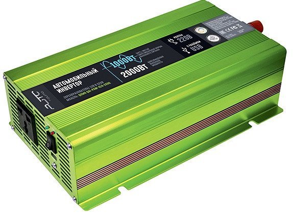 Автомобильный инвертор QUMO QAI-PSW-914-2000 - фото