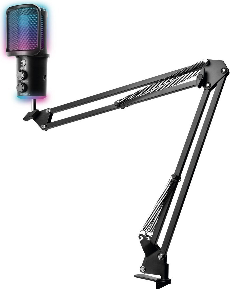 Проводной микрофон Ritmix DM-278 USB Gaming (черный) - фото