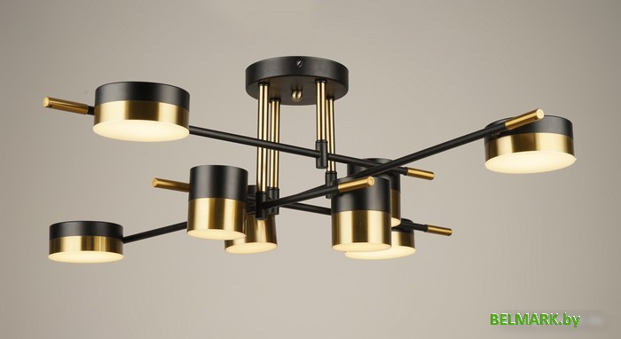 Припотолочная люстра Mirastyle SX-N-4544/8 BK+GD - фото2