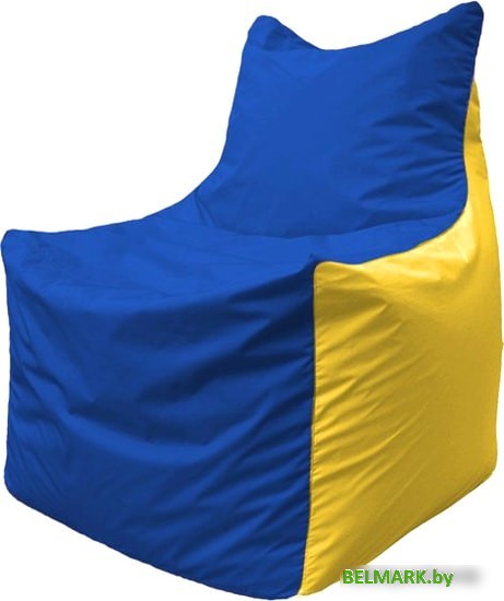 Кресло-мешок Flagman Фокс Ф2.1-128 (синий/жёлтый) - фото