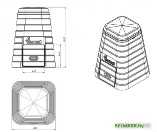 Компостер Rostok 207.0000.406.0 (графит) - фото2