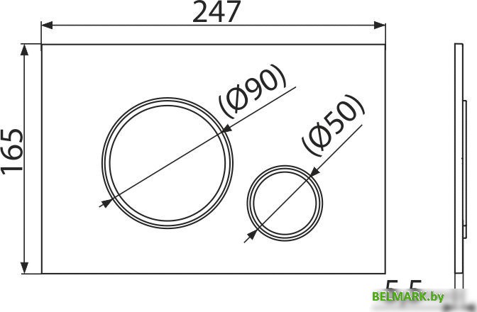 Панель смыва Alcaplast M775 (белый/золотистый) - фото2