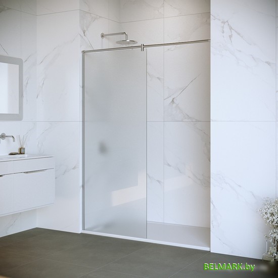 Душевая стенка RGW WA-033 351003310-21 100 (хром/матовое-сатинат стекло) - фото