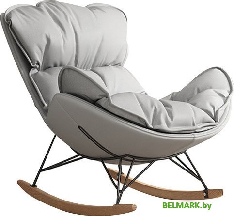 Кресло-качалка Mio Tesoro Монга (светло-серый) - фото