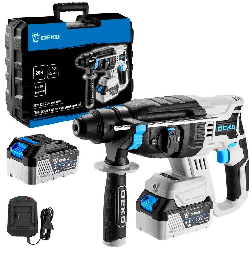 Перфоратор Deko ZKCH20 084-1042 (с 2-мя АКБ, кейс) - фото