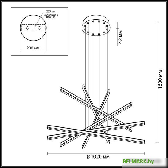 Подвесная люстра Odeon Light Rudy 3890/96L - фото2
