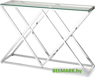 Консольный стол Stool Group Инсигния 115x30 ECST-026 (прозрачное стекло/сталь серебристый) - фото